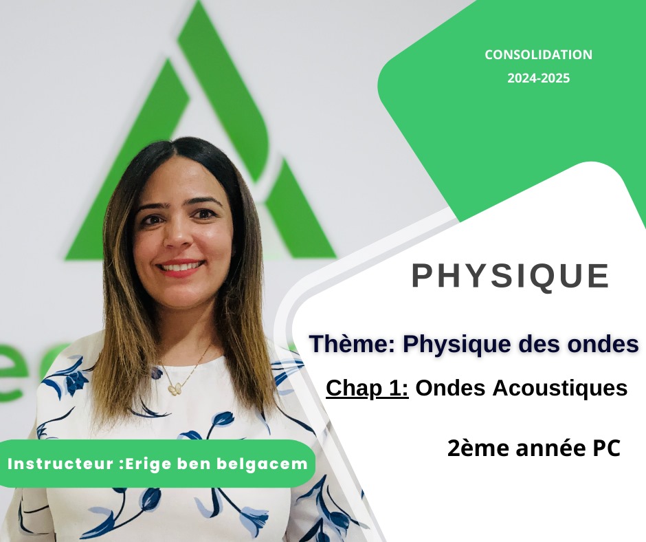 thème : physique des ondes -          Chapitre 1 : Ondes acoustiques